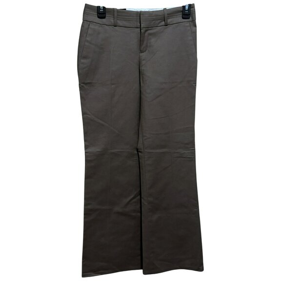 Banana Republic Martin Fit Flare Leg Low Rise Pants Sz OS Dark Taupe NEW - Picture 1 of 6